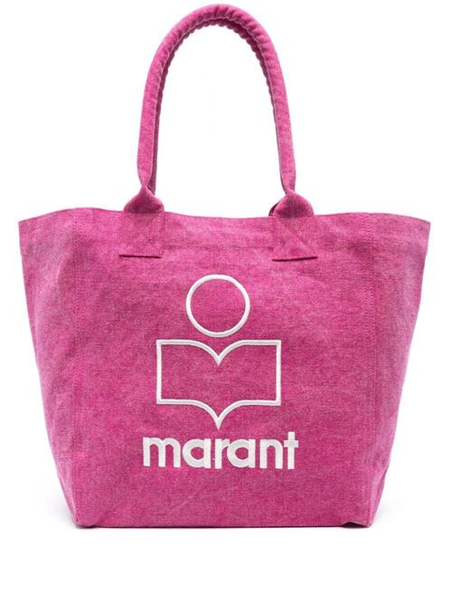 Borsa con logo ricamato in cotone organico  Isabel Marant | PM0002FAA1X19M40PK